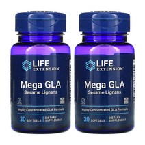 (2통)라이프익스텐션 Mega GLA 참깨 리그난 감마리롤렌산 소프트젤 30정
