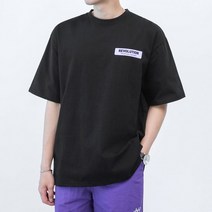 제타21 남성용 오버핏 레볼루션 박시 반팔티셔츠 [5185]