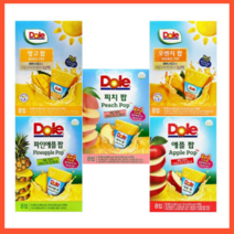 Dole 돌 후룻팝 피치팝(8개입)x2팩/100%과즙/무배