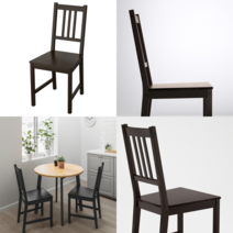 이케아 식탁의자 STEFAN 스테판 의자 브라운블랙