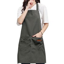 ABH375722생활잡화 베이직 코튼 바리스타 앞치마 1P 그레이