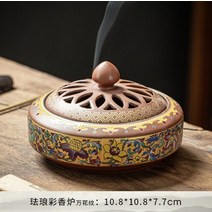 조각상/오브제 세라믹 구충제 향 버너 클래식 거실 장식 도자기 코일 홀더, 6.2