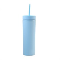텀블러 머그 커피 보온 티 콜드 스벅16oz 아크릴 스키니 텀블러 이중 벽 파스텔 컬러 물병 주스 요가 컵 뚜, 12 L_01 16oz
