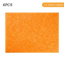 방음벽 설치 흡음제 소음 TOUO 방음 음향 패널 6 Pcs 흡수 홈 스튜디오, [01] Rectangle, [15] 11 Gold Copper, [01] 0.8cm Medium Density