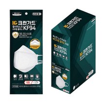 의약외품 식약처 허가 인증 유한킴벌리 크린가드 수프림 플러스 KF 94 마스크 블랙 화이트 50매입 대형 개별 포장 비말 차단, 화이트(대형) 50매, 1개