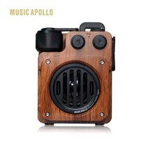 감성 레트로 블루투스 스피커 캠핑용 소형 휴대용 music apollo a6 retro, 검은색