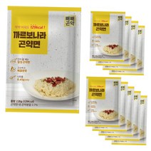 쏙 빠지는 빼빼곤약 사천짜장 / 까르보나라 곤약면 228g x 10팩, (129kcal) 까르보나라 곤약면 10팩