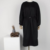 퍼니걸스 9749 루즈핏 퍼프 기모 스트링 롱 원피스 여성의류