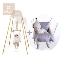 [스페셜세트] 라라비 슈가스탠드 점퍼루 + 아기그네 유아 실내, 슈가스탠드 점퍼루_골드, 포터블아기그네_퍼플