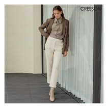[크레송(여성)] 시그니쳐 세미 배기핏 기모팬츠_CRSBPT001-22DiCM