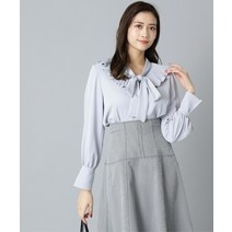 JILL by JILLSTUART 셔츠 블라우스 ◇플리츠 프릴 보우 타이 블라우스