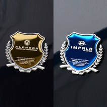 가오 쉐보레 전차종 DIY 로고 몰딩 악세사리 엠블럼 인테리어 튜닝 용품, 골드(2P), 이쿼녹스