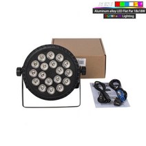 SHEHDS알루미늄 합금 LED 플랫 파 18x12W RGBW18x18W RGBWA UV 조명 DMX512 디스코 전문 무대 DJ 장비 4 개, CHINA_4pcs 18x18W | 미국 플러그