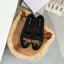VIVAIA 비바이아 오드리 로퍼 치타 Audrey Negative Shoes Round Toe Loafers 발편한 플렛슈즈 가을신발 여자단화 니트플랫 임산부신발