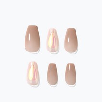 데싱디바 어니스티 베이지 샤인 네일팁(코핀) MDR1079PC 294630