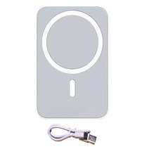 MacSafe 무선 고속 자석 보조배터리 ip 12/13/14 적용, 화이트, 5100mAh
