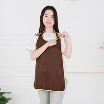 클린유니폼 식당 손님 손님용 앞치마 4컬러, 벨크로형-브라운, 1개