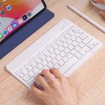 예쁜키보드 휴대용블루투스키보드 파스텔 슬림, 10인치, 핑크