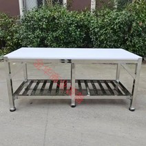 고기가공 고기 분할 작업대 테이블 발굴 발골 마구간 고기 절단 식품공장, 실버(레귤러) 1800 X 800 X 800