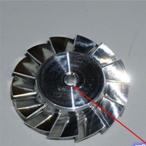 선풍기부품 CNC 가공 고정밀 알루미늄 임펠러 수리 액세서리 헤어 드라이어 부품 27mm 팬 블레이드, 한개옵션0, 1개
