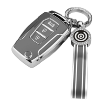 키에티 쌍용 경보음버튼 티볼리 코란도 렉스턴 키케이스 키체인세트, 틸그레이 실버엣지