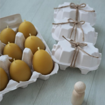 숨쉼 밀랍초 부활절 황금 계란초 2구 세트 / 달걀 부활초 에그캔들 성당 천주교 가톨릭 기독교 교회 선물 밀랍 캔들 기도초