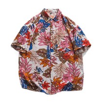 남자 하와이안 셔츠 빅사이즈 여름 반팔 커플 캐주얼 오버핏 셔츠 2022 hawaiian shirt for beach KB0073