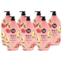 샤워메이트 자연 바디워시 복숭아, 7개, 1200ml