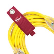 Wrap-It Storage 튼튼한 보관 스트랩 다양한 팩 크랜베리 후크 루프 연장 코드 오거나이저 호스 케이블 로프 전기 차고 벽 행거 [미국 직배송], Cranberry Red