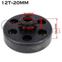 마스터 실린더&부품 19mm 3/4 "12 치아 원심 자동 클러치 35 # 체인 재미 트롤리 바이크 ATV 카트 12, 02 12T-20MM