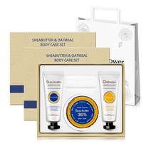 메디플라워 쉐어버터&오트밀 바디 케어 세트(바디크림+핸드크림+핸드크림)x2개 +쇼핑백, 2세트