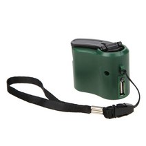 휴대용발전기 캠핑5.5V USB 핸드 크랭크 Dynamotor 야외 비상 발전기 수동 보조베터리 전화 충전 생존 공급, 02 Green