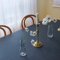 까사재클린 가죽 방수 식탁보, 130 x 80 cm, 옐로   네이비