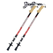 Rebornsun 트랙킹 폴리파이버 나이트 엣지 등산스틱 2개입, Red