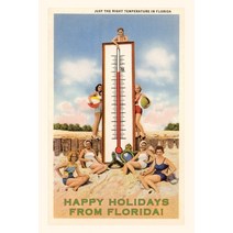 (영문도서) Vintage Journal Happy Holidays from Florida Bathing Beauties with Thermometer Paperback, Found Image Press, English, 9781669518464