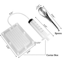 100 홀 캐비어 빌더 튜브 메이커 스푼 생선 알 분자 요리 전문 장미 주방 공급, [01] WHITE