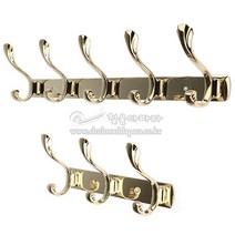 EM-고급골드옷걸이(3구 5구) 가구철물.로브옷걸이.로브훅.벽옷걸이.욕실옷걸이.행거.수건걸이.2구옷걸이.다용도걸이, 5구옷걸이