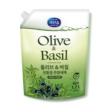 무궁화 키친솝 친환경 주방세제 올리브&바질 1.2L, 1개