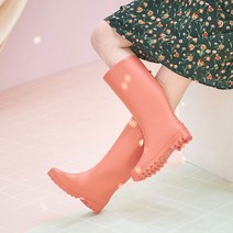 큐피드슈즈 여성 주니어 레인보우 롱 패션장화 JH907