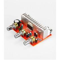 dsp앰프 포칼 차량용 앰프 믹서 증폭기 dc 12v tda7377 오디오 전원 보드 스테레오 2.0 채널 40w + 40w rca 고음 저음 조절 가능, 없음