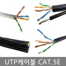 LS전선 UTP케이블 CAT.5E 4P / 옥내용 옥외용 지지강선타입 랜선 롤판매/흑색 적색 청색 회색, CAT. 5E  4P 옥외용 (300M), 흑색