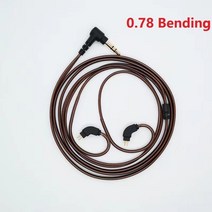 3.5mm 헤드폰 업그레이드 교체 케이블 분리형 MMCX IE40PRO IM 2Pin0.78 HD650 QDC IE80 Shure SE215 에 사, 08 0.78 Bending, 08 0.78 Bending