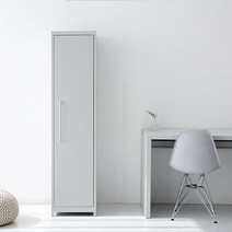 마켓비 PIDOR 철제수납장 캐비넷 긴세로 1문 4001690, 라이트그레이