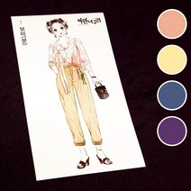 재고15단종품 보미 까만너구리 소녀 공주 인물 일러스트 스티커 북 놀이 빈티지 저널 꾸미기 다꾸 1번 [허니마켓], 분