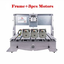 cnc 조각기 레이저 CNC 6040Z 프레임 4 번째 로터리 축 PCB 조각 드릴링 밀링 머신 선반 우드 라우터 키트 Nema34 스테퍼 모터 포함, [02] 3Axis with Motors
