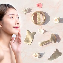 얼굴 괄사 마사지 마사지기 경락 림프 도구 (방짜유기) 목욕탕 승모근, 나비괄사