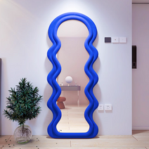 스탠딩 예쁜 전신거울 공주풍 핑크 이동식 전신거울 600x1600, 블루