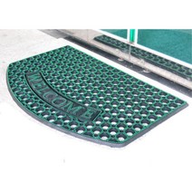 영업장 외부 출입구 윌컴 먼지털이 고무매트50x80그린 발코니매트