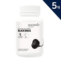 헬스윈 페루산 100% 산삼 블랙 마카 MACA 500mg 60캡슐 남성에너지 아르기닌, 5개, 60캡슐 x (500mg)