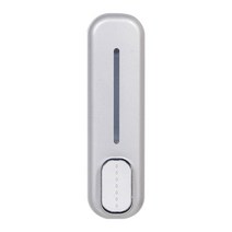 액체 비누 디스펜서 화장실 사무실 레스토랑 용 벽걸이 형 300ml 샴푸 컨디셔너 디스펜서, 은, 23x7x9.5cm, ABS 플라스틱